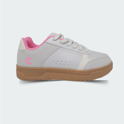 Tenis Casual Para Dama Charly 43164 Beige Coral Ab0701