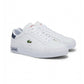 Tenis Casual Para Caballero Lacoste Power Court Blanco Marino Rojo Ab0701