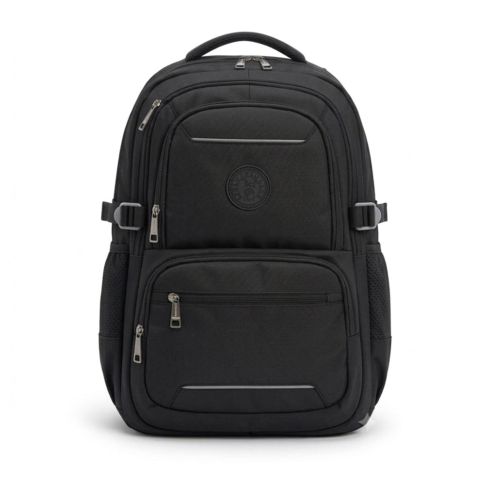 Mochila Backpack Royal Polo Club Color Negro Multicompartimentos Ab0701