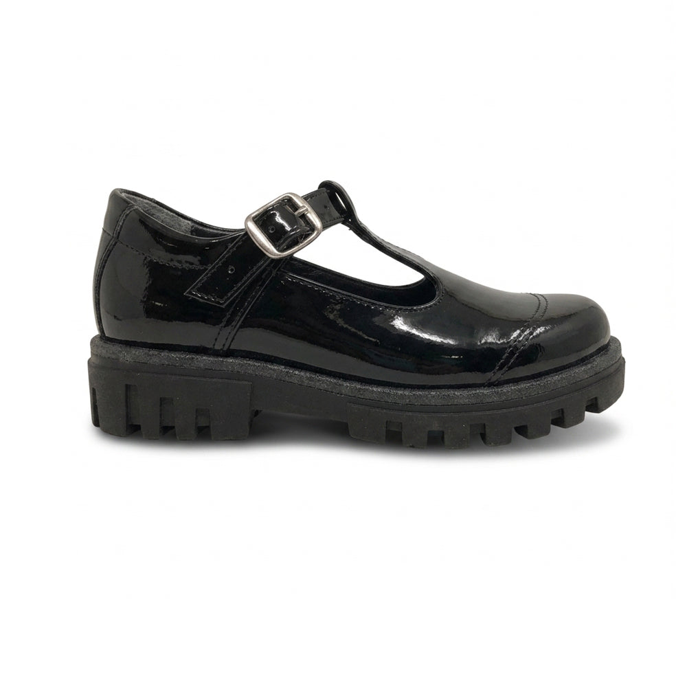 Calzado Escolar Para Dama Fredels 5000 Negro Charol Ab0701