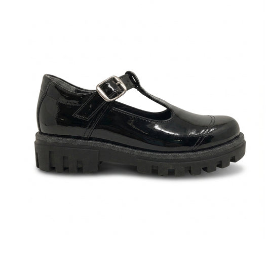 Calzado Escolar Para Dama Fredels 5000 Negro Charol Ab0701