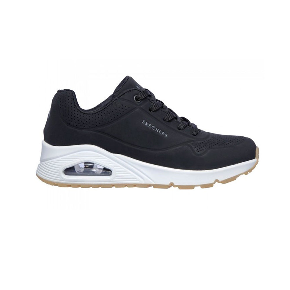 Tenis Deportivo Para Caballero Skechers 52458 Negro Blanco Ab0701