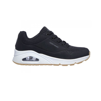 Tenis Deportivo Para Caballero Skechers 52458 Negro Blanco Ab0701