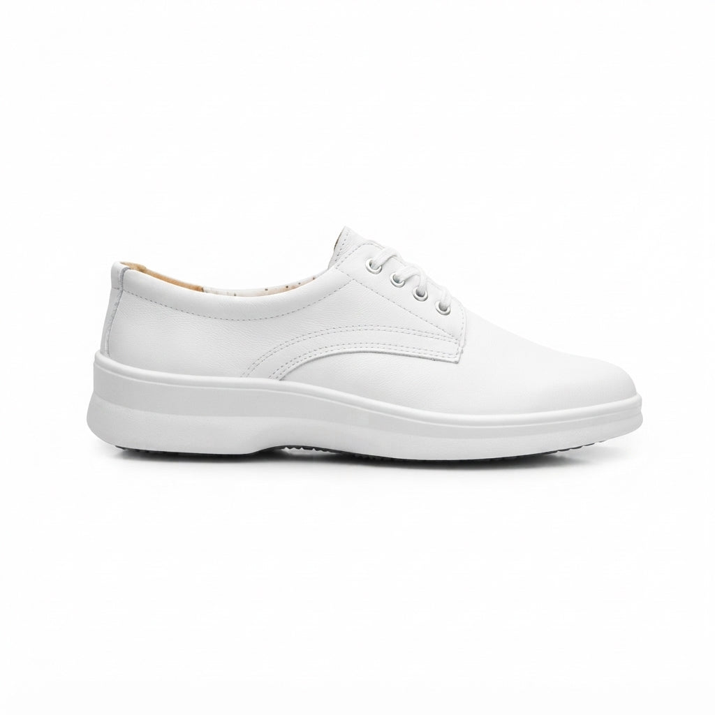 Zapato Para Dama Flat De Servicio / Clinico Flexi 5807 Blanco Ab0701
