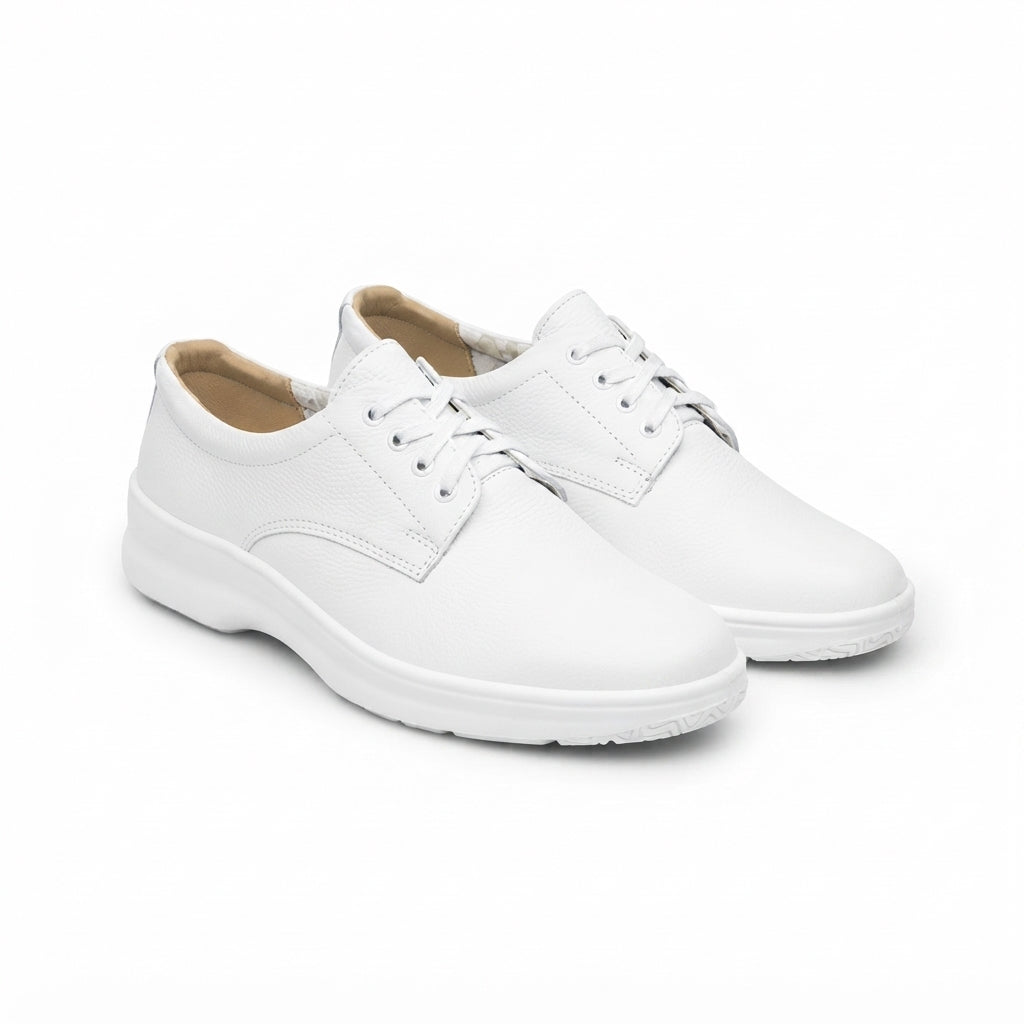 Zapato Para Dama Flat De Servicio / Clinico Flexi 5807 Blanco Ab0701
