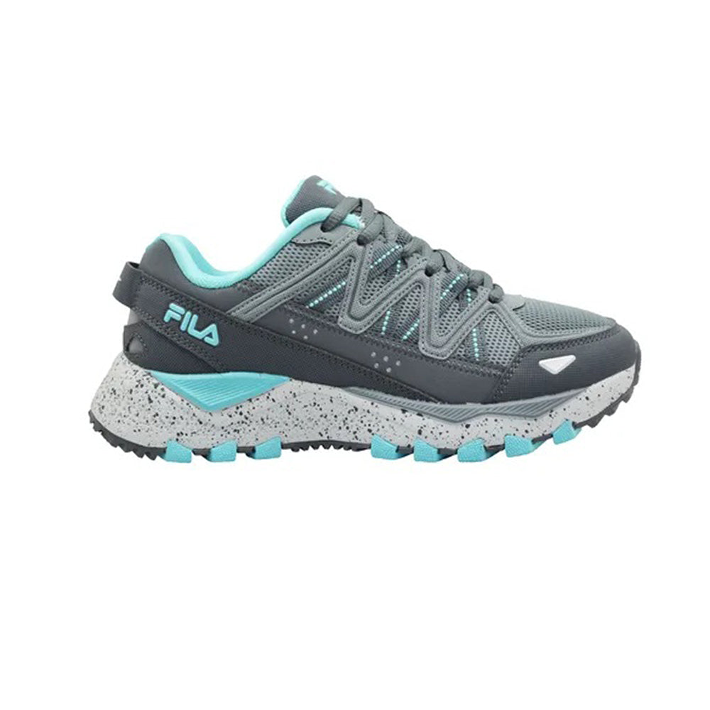 Tenis Casual Para Dama Fila Firetrail Evo Gris Aqua Ab0701