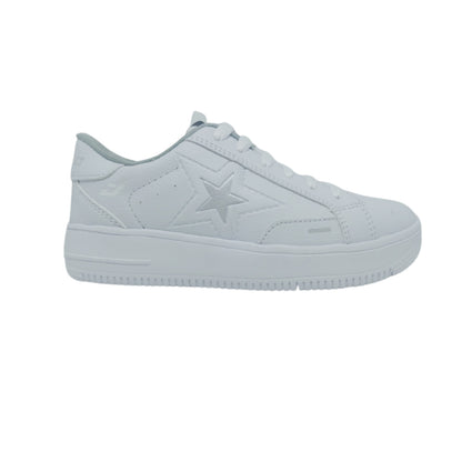 Tenis Casual Para Niña Janlo 6024 Blanco Ab0701