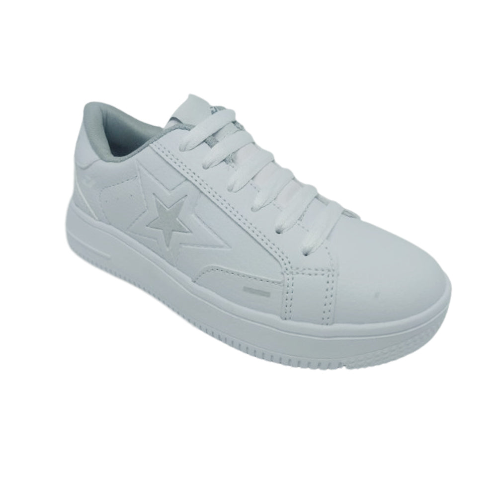 Tenis Casual Para Niña Janlo 6024 Blanco Ab0701