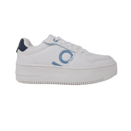 Tenis Casual Para Dama Capa De Ozono 610903 Blanco Azul Ab0701