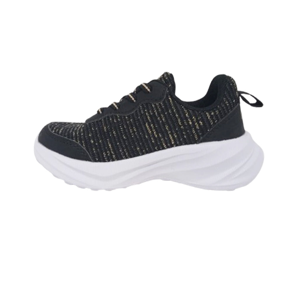 Tenis Deportivo Para Niño Charly 65197 Negro Blanco Coral Ab0701