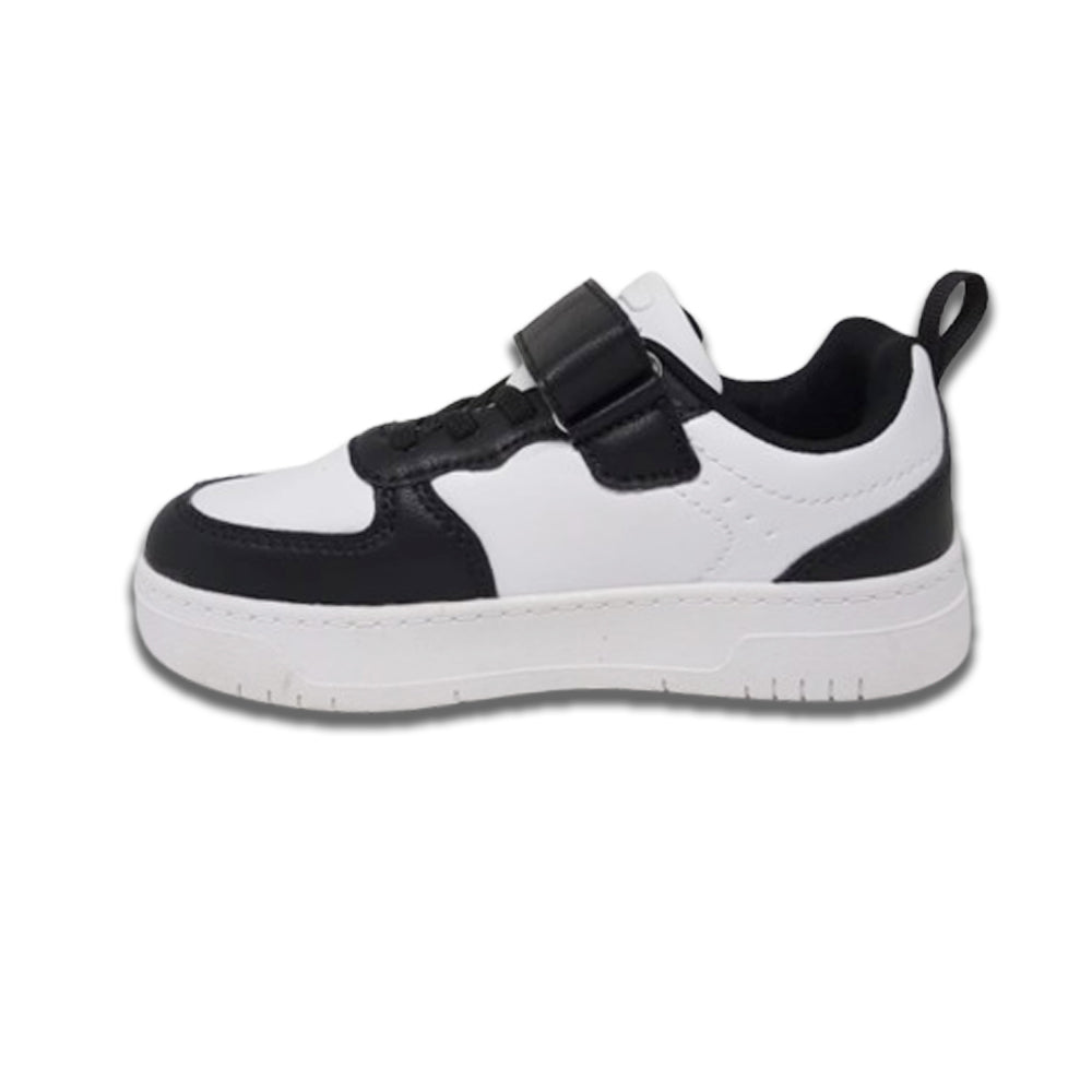 Tenis Casual Para Niño Charly 65383 Blanco Negro Ab0701