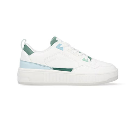 Tenis Casual Para Dama Capa De Ozono 671701 Blanco Verde