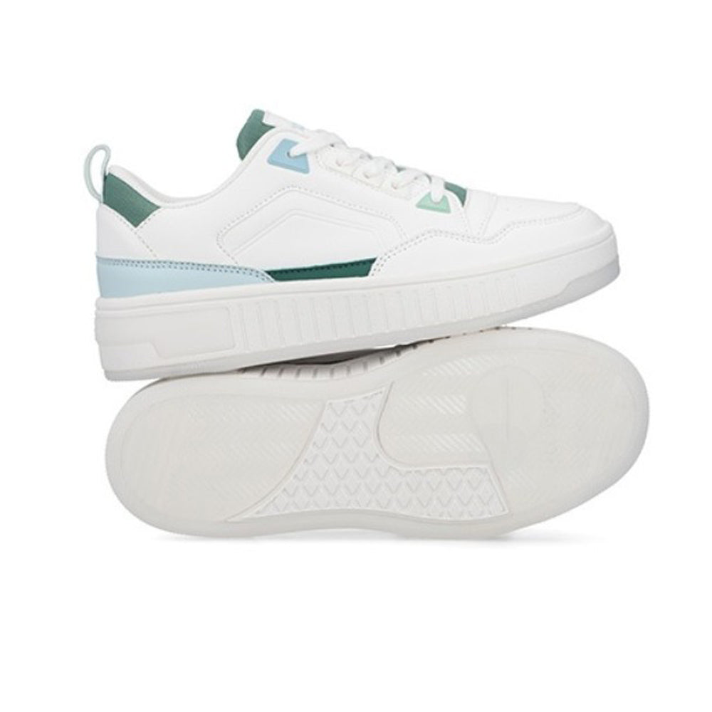 Tenis Casual Para Dama Capa De Ozono 671701 Blanco Verde