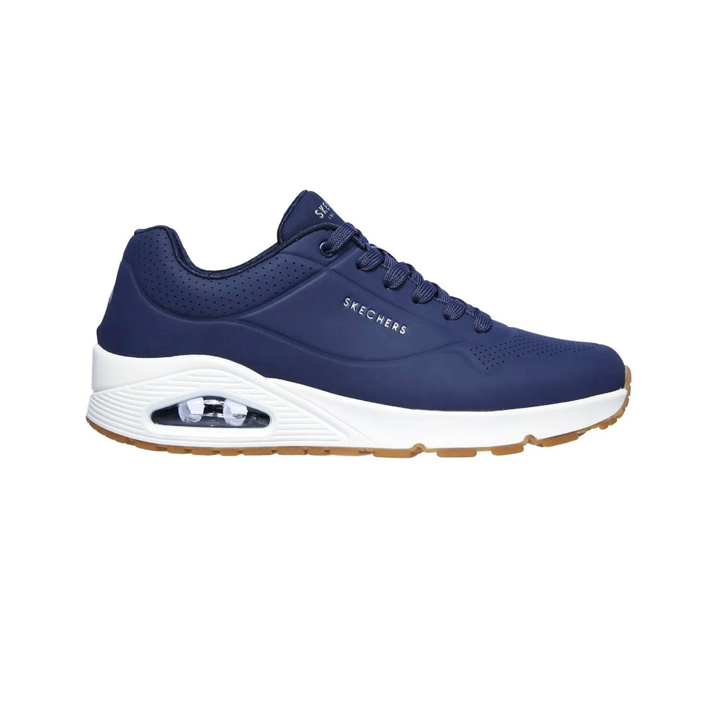 Tenis Deportivo Para Dama Skechers 73690 Marino Blanco Ab0701