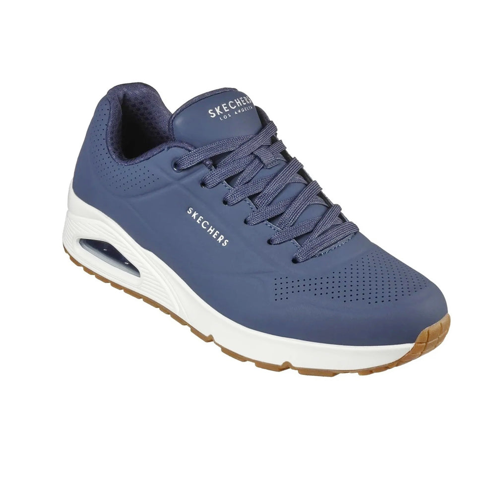 Tenis Deportivo Para Dama Skechers 73690 Marino Blanco Ab0701