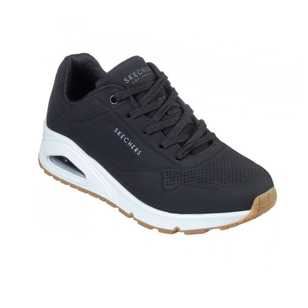 Tenis Deportivo Para Dama Skechers 73690 Negro Blanco Ab0701