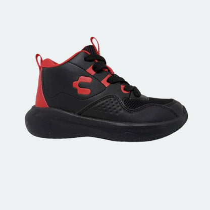 Tenis Bota Para Niño Charly 79397 Negro Rojo Ab0701