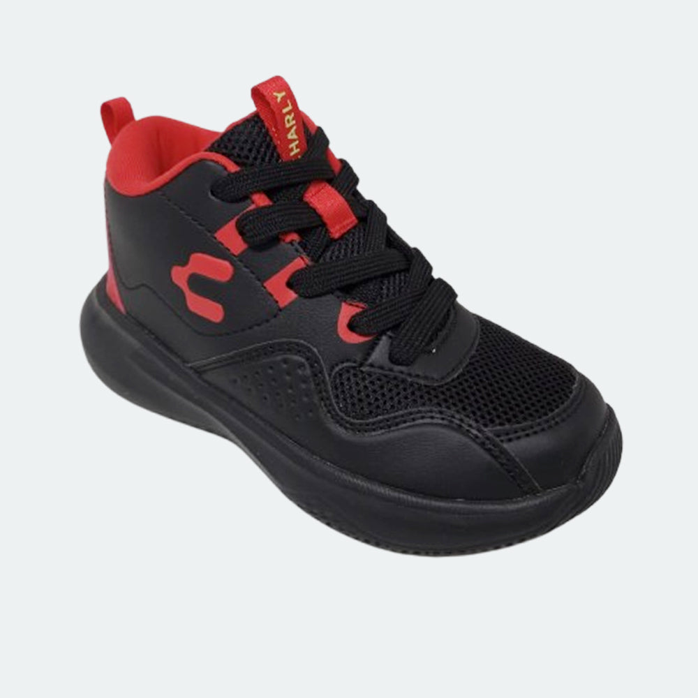 Tenis Bota Para Niño Charly 79397 Negro Rojo Ab0701