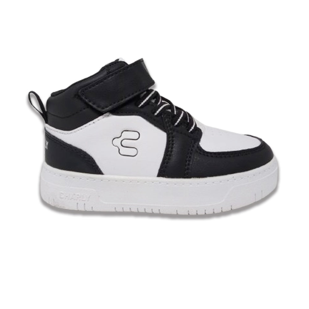 Tenis De Bota Para Niño Charly 79415 Blanco Negro Ab0701
