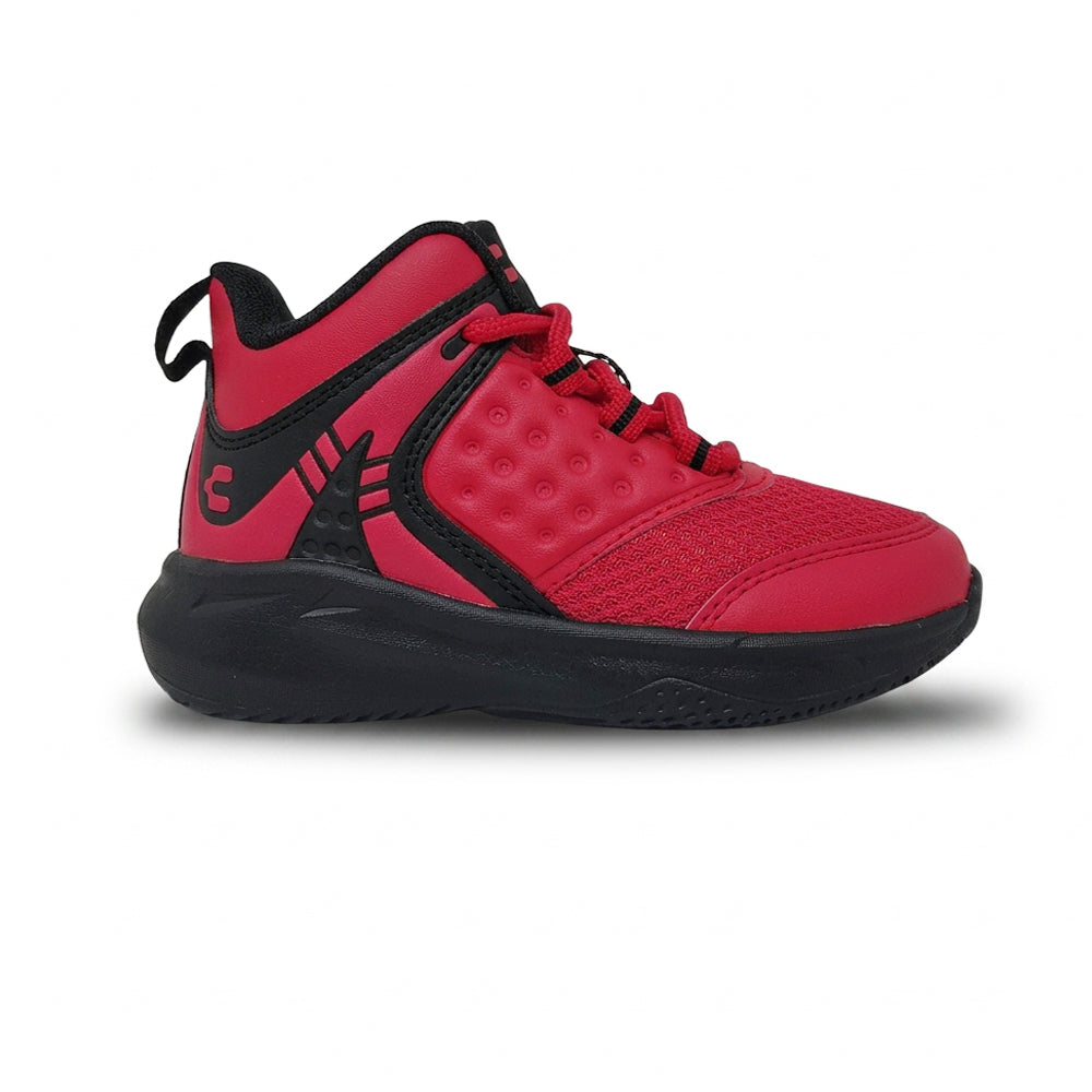 Tenis Bota Para Niños Charly 79423 Rojo Negro Ab0701