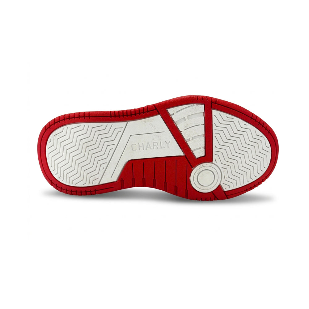 Tenis De Bota Con Luces Para Niño Charly 79431 Rojo Negro Ab0701