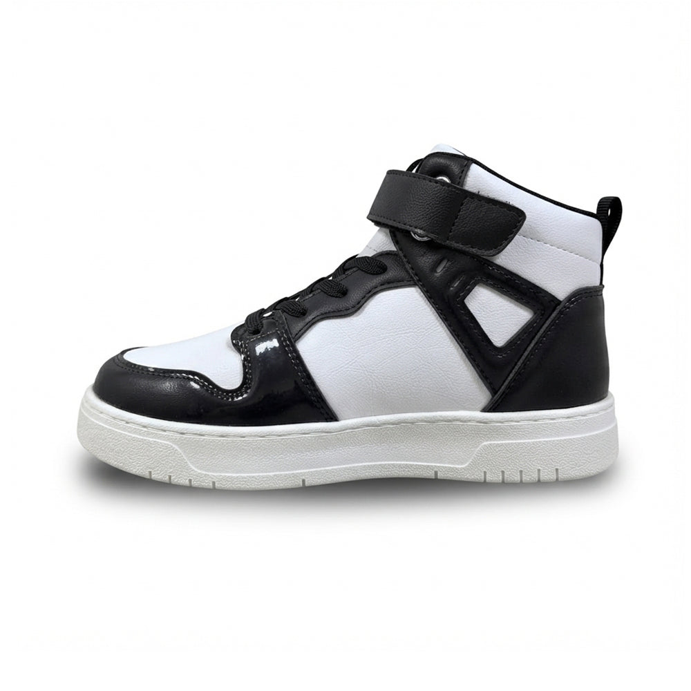 Tenis De Bota Para Niño Charly 79433 Negro Blanco Ab0701