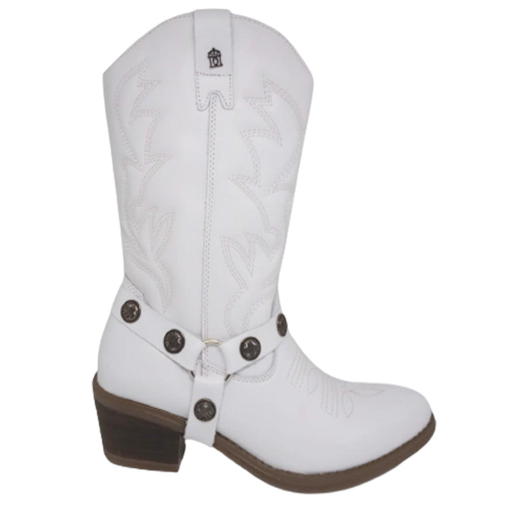 Vaquera Davina Piel Para Dama Cachorros 96390 Blanco Ab0701