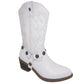 Vaquera Davina Piel Para Dama Cachorros 96390 Blanco Ab0701