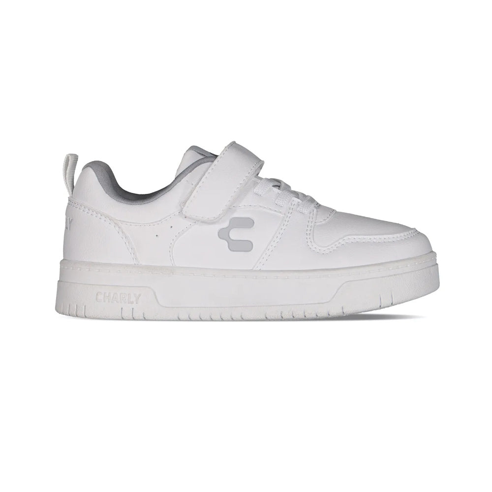 Tenis Escolar Para Niño/Niña Charly 98661 Blanco Ab0701