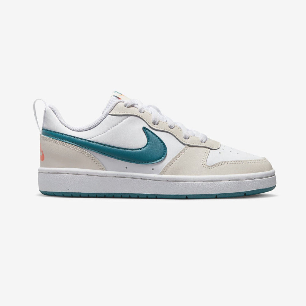 Tenis Casual Para Dama Nike Court Borough Low 2 Blanco Aqua Ab0701