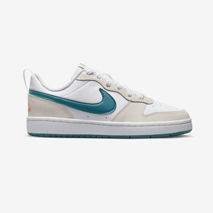Tenis Casual Para Dama Nike Court Borough Low 2 Blanco Aqua Ab0701