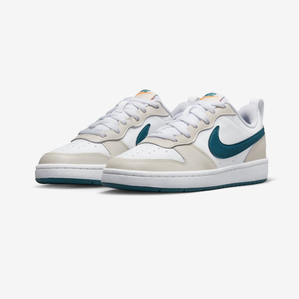 Tenis Casual Para Dama Nike Court Borough Low 2 Blanco Aqua Ab0701
