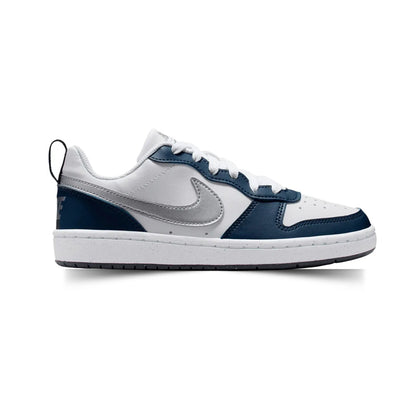 Tenis Casual Para Dama Nike Court Borough Recraft Blanco Marino Plata Ab0701