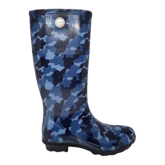 Bota De Lluvia Para Dama Capa De Ozono 626201 Camuflaje Azul Ab0701