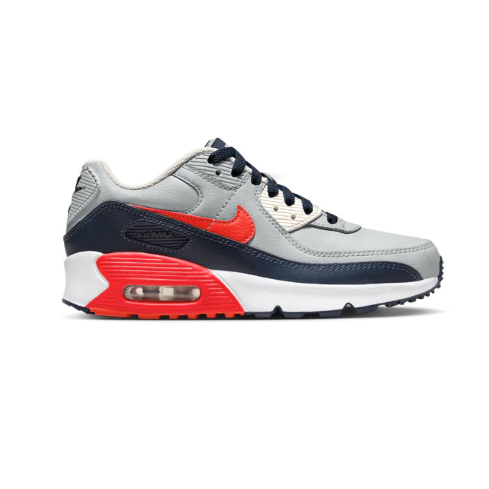 Tenis Deportivo Para Dama Nike Air Max 90 LTR Gris Marino Naranja Ab0701