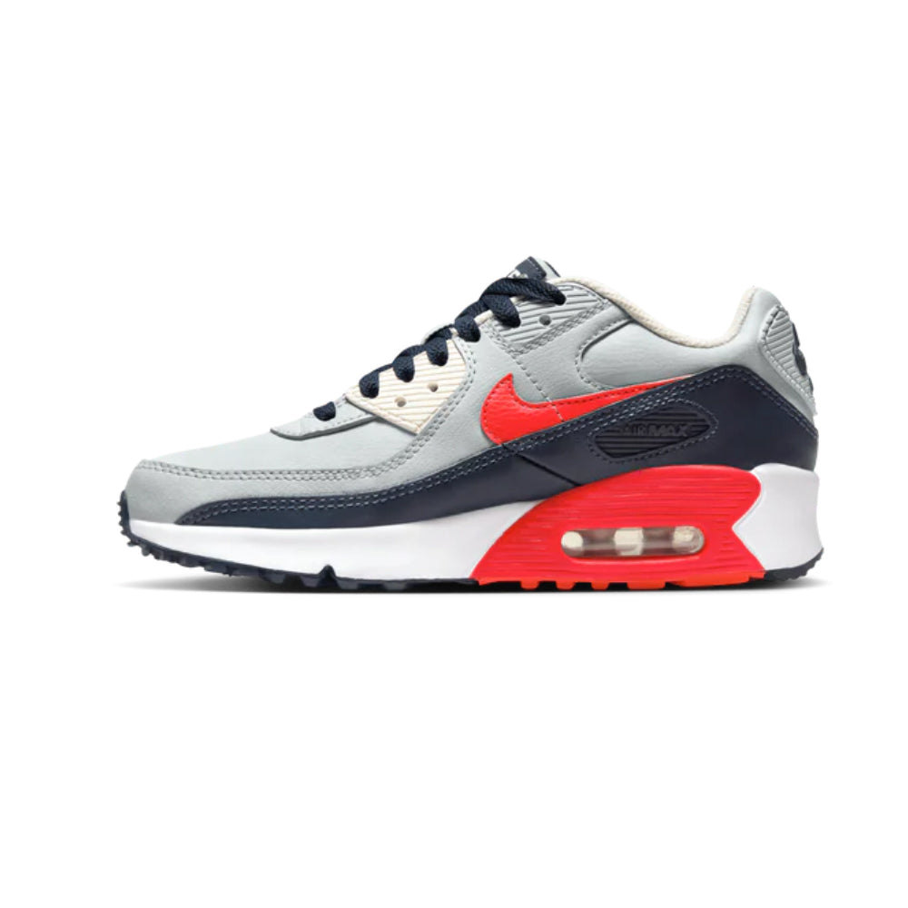 Tenis Deportivo Para Dama Nike Air Max 90 LTR Gris Marino Naranja Ab0701