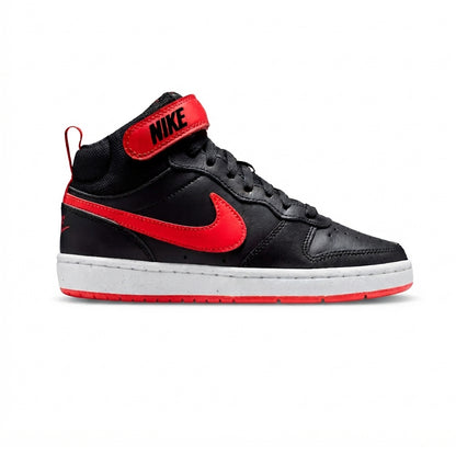 Tenis Casual Para Dama Nike Court Borough Mid 2 Negro Rojo Ab0701