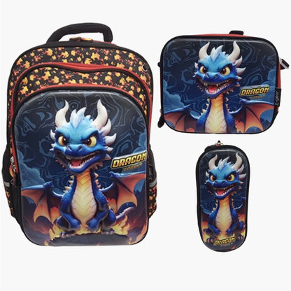 Mochila Combo Escolar Infantil "Dragon" X Gear Ab0701