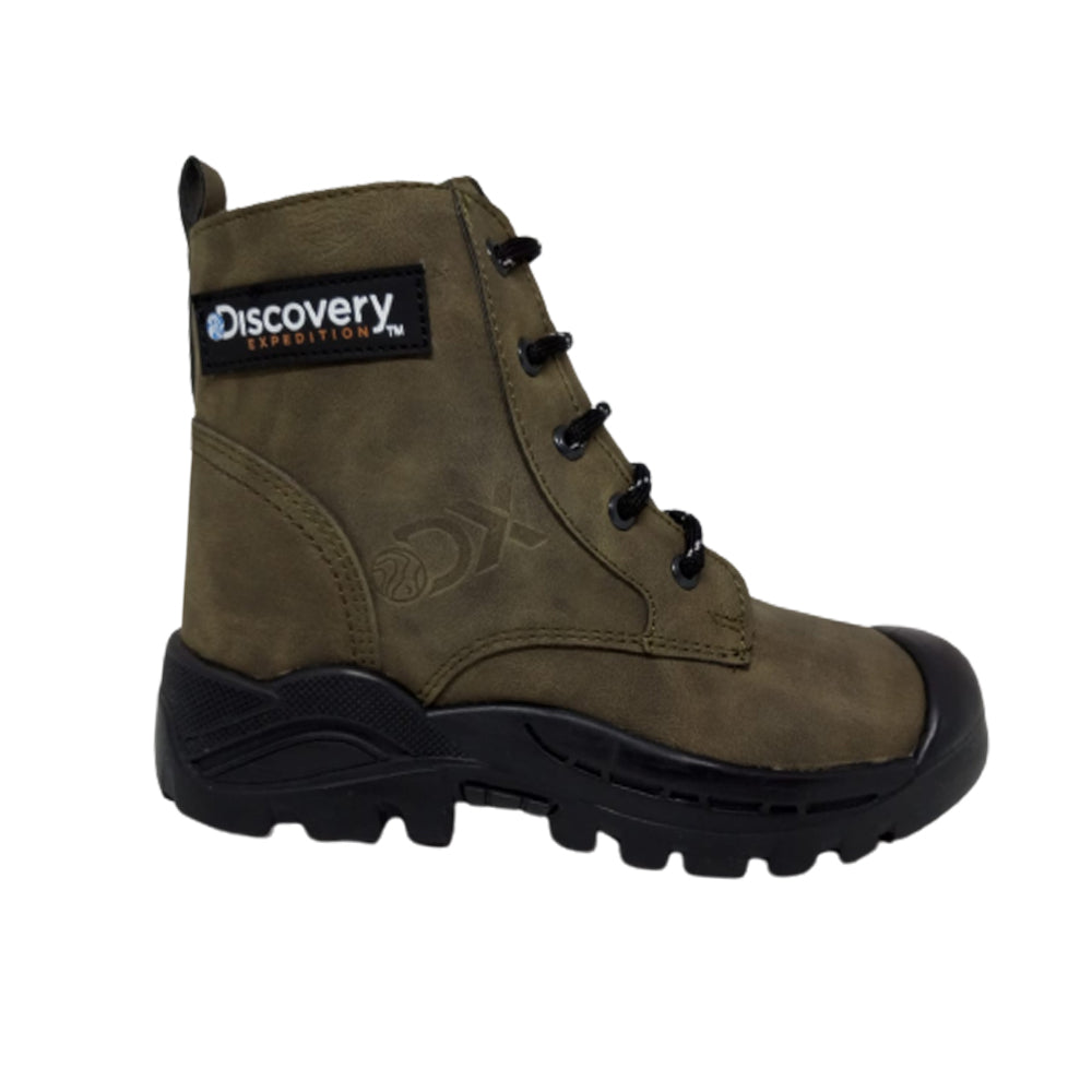 Bota Para Niño Discovery DI3012 Verde Militar Ab0701