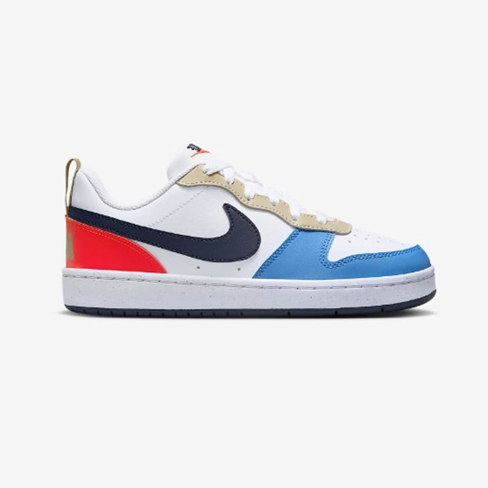 Tenis Casual Para Dama Nike Court Borough Low Recraft Blanco Cielo Rojo Ab0701