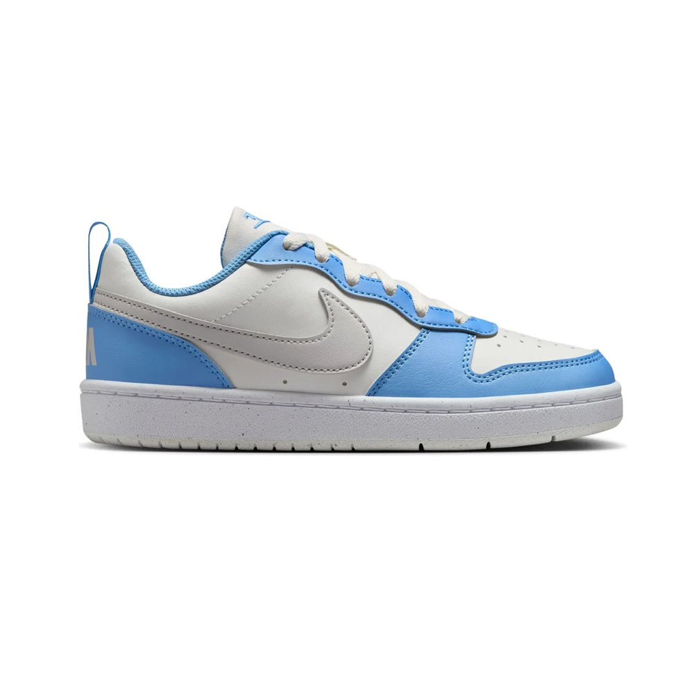 Tenis Casual Para Dama Nike Court Borough Recraft Blanco Gris Cielo Ab0701