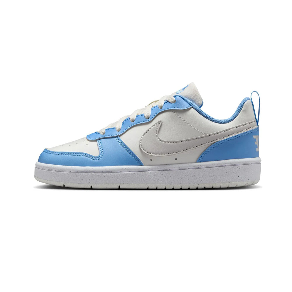 Tenis Casual Para Dama Nike Court Borough Recraft Blanco Gris Cielo Ab0701