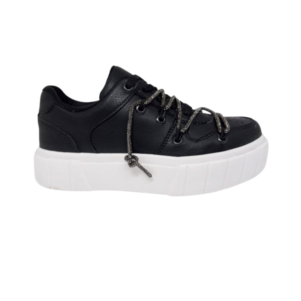 Tenis Casual Para Dama Dva 9006 Negro Niza Ab0701