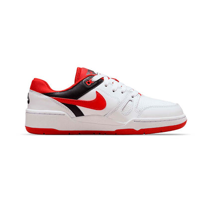 Tenis Casual Para Dama Nike Full Force Low Blanco Negro Rojo Ab0701