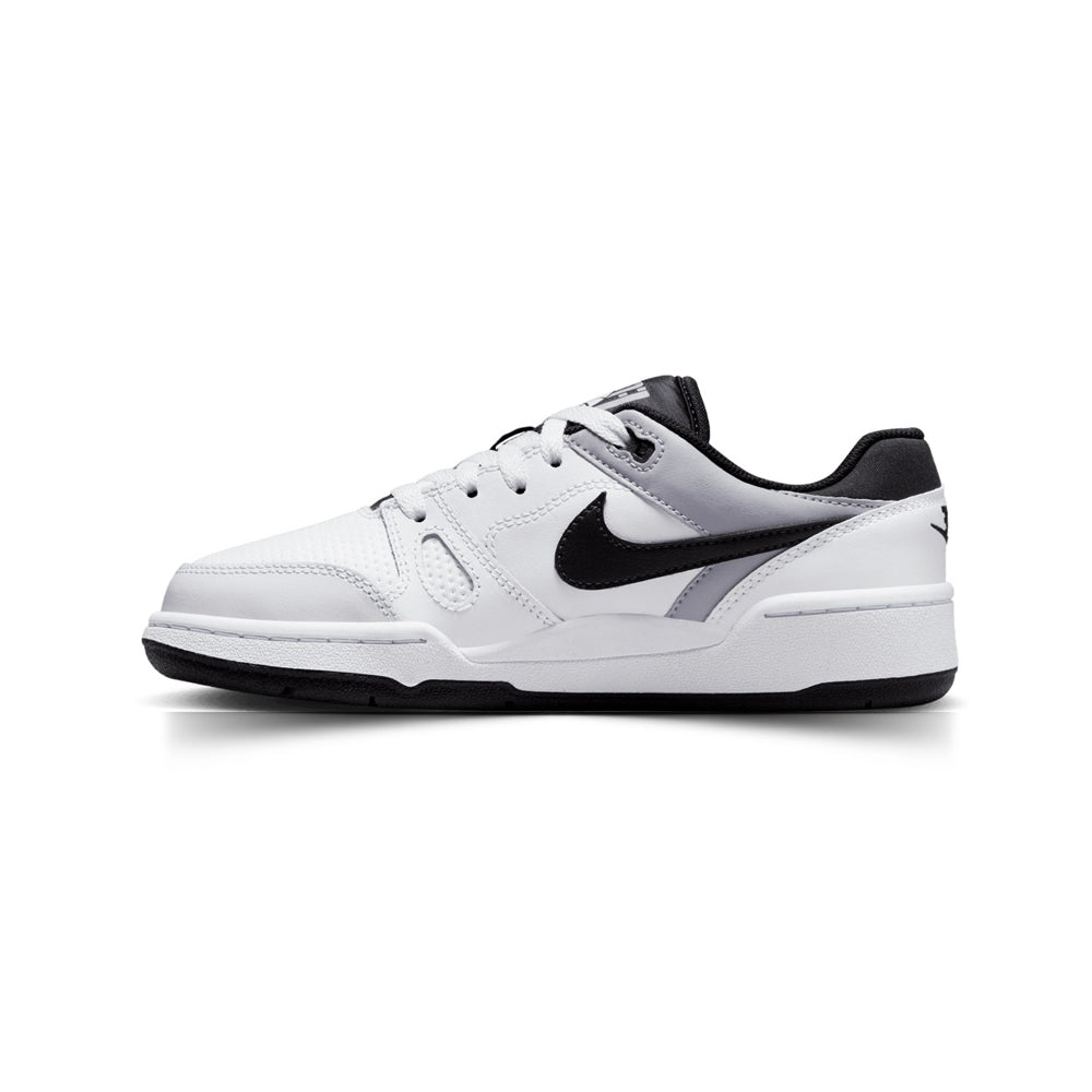 Tenis Casual Para Dama Nike Full Force Low Blanco Peltre Negro Ab0701