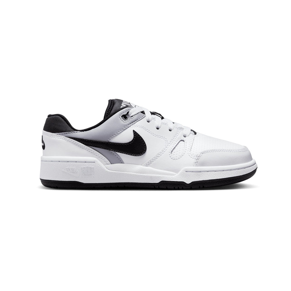 Tenis Casual Para Dama Nike Full Force Low Blanco Peltre Negro Ab0701
