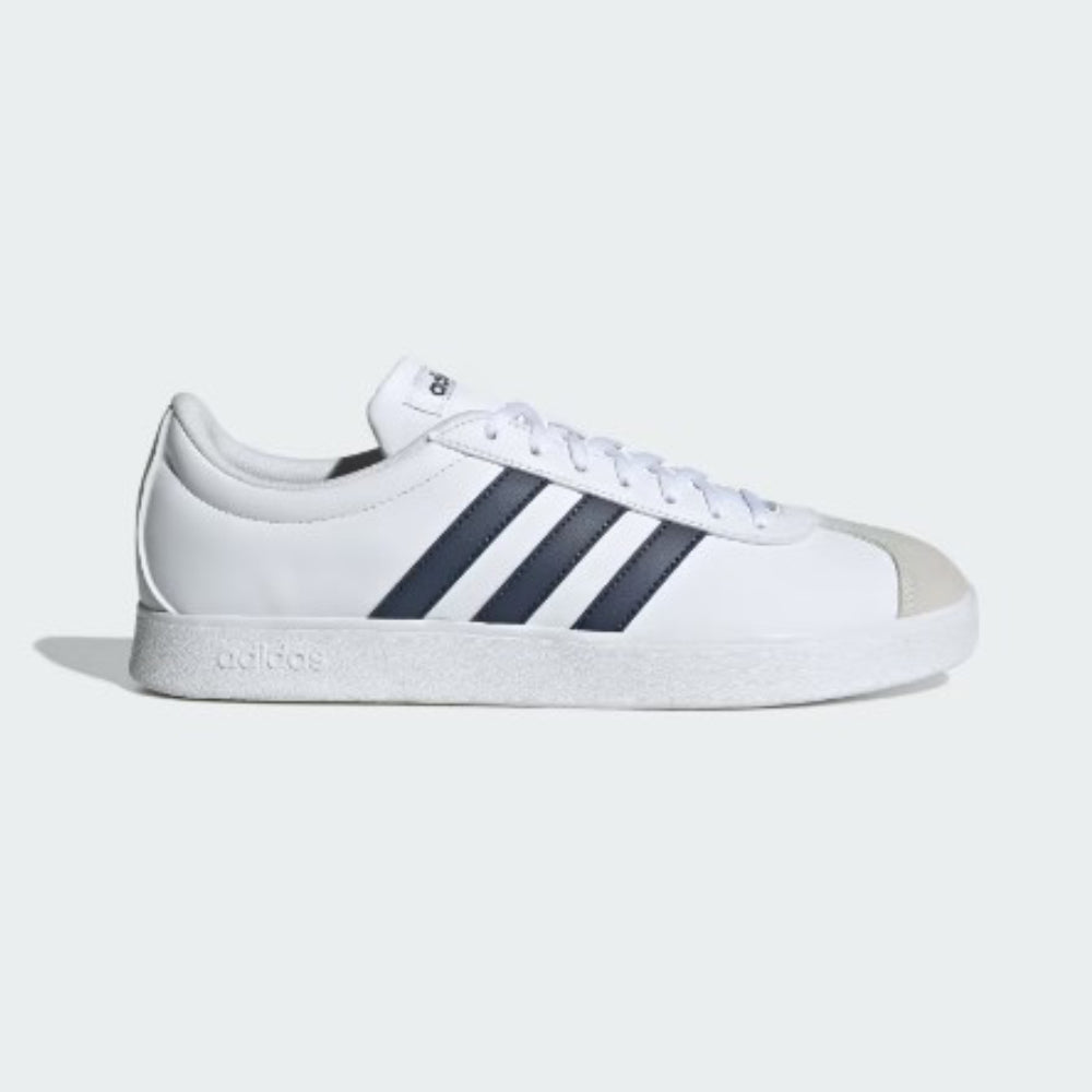 Tenis Casual Para Caballero Adidas VL Court Basa Blanco Marino Gris Ab0701