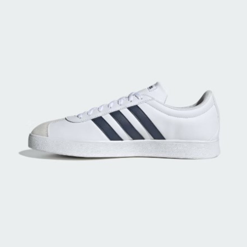 Tenis Casual Para Caballero Adidas VL Court Basa Blanco Marino Gris Ab0701