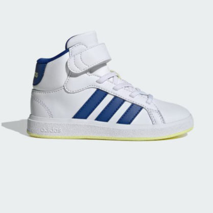 Tenis Casual De Bota Para Niño Adidas Grand Court Mid Blanco Rey Ab0701