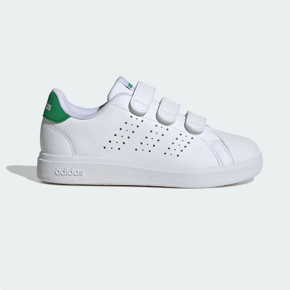 Tenis Casual Para Niño Adidas Advantage Base 2.0 Blanco Verde Ab0701